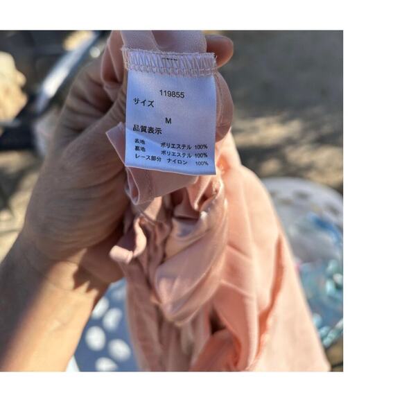 Re:EDIT Pink Blouson Jumpsuit, Japanese Brand, Wide Legs, Sz M - Picture 7 of 7